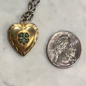 Vintage 50s 4H locket with chain